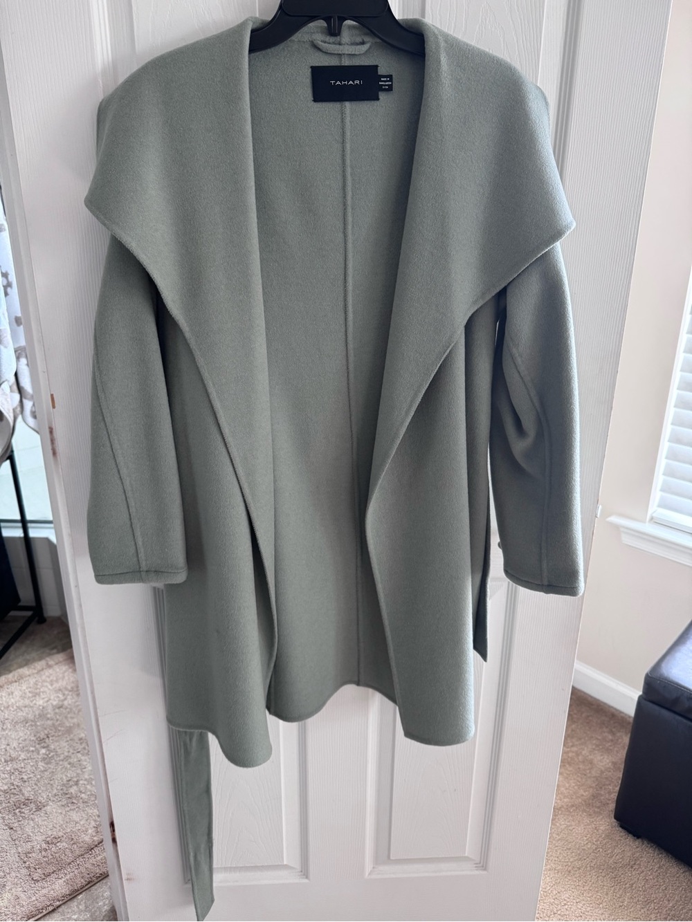 Tahari Sage Open-Front Drape Cardigan